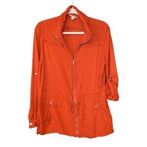 C Est 1946 Rust Front Zipper Drawstring Jacket M